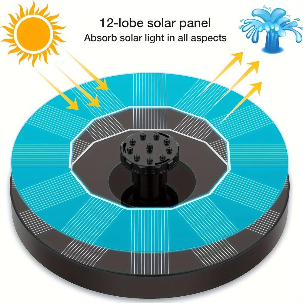 1 szt. Fontanna Solarna, Materiał Plastikowy, Ładowanie Solarne - Adaptacyjna Konstrukcja Przepływu Wody do Dekoracji Ogrodu Zewnętrznego