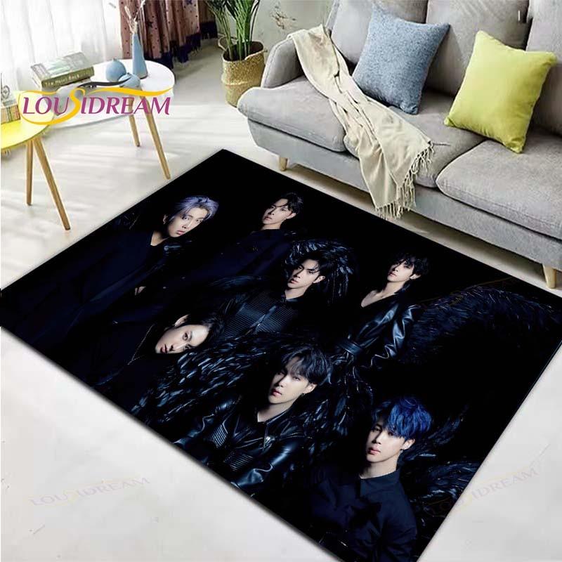 Kpop Bangtan Boys BTS Carpet Rug Kids Carpets Living Room Tea Table Mats Bedroom Rug Washable Floor Mats Household Area Mat
