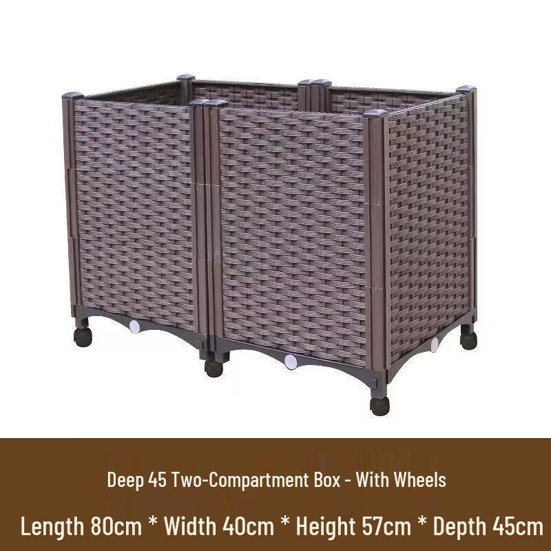 Hualongdun Thickened Deep Dual Rolling Planter Box