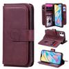Applicable To iPhone16 Leather Case 17PRO Solid Color 10 Cards Multi-function Wallet Model Card Holder Case 14plus