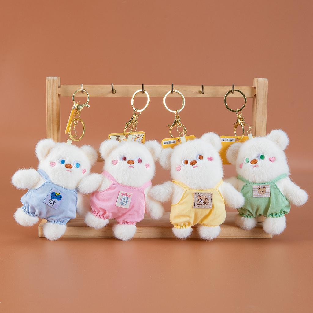 Cute Squirrel Plush Keychain Healing Stress Relief Bag Charm Birthday Gift for Girls