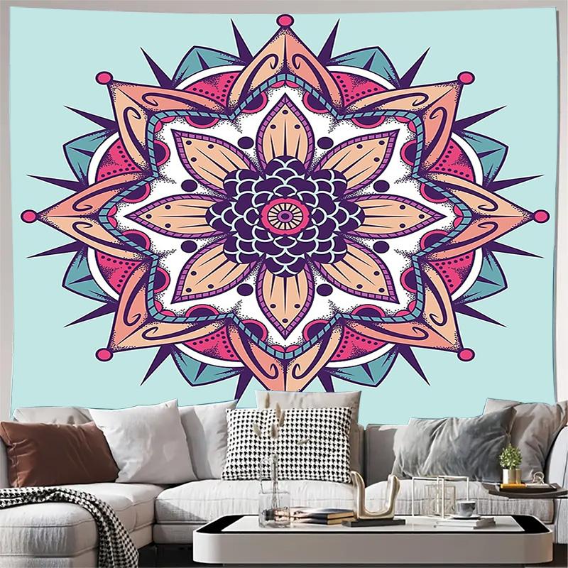 

Boho Tapestry Wall Hanging Aesthetic Room Decor Indian Mandala Hippie Wall Art Bedroom Living Room Dorm Decor Gift Home Textile 74x94cm(29x37in)