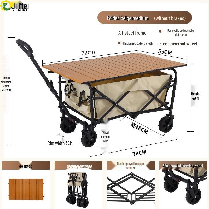Jimei Foldable Outdoor Camping Utility Wagon