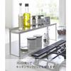 Yamazaki Kitchen Stovetop Gap Rack, White, Approx. W58 x D11 x H19.5cm, Plate, Kitchen Rack, Stovetop Cover, 3487