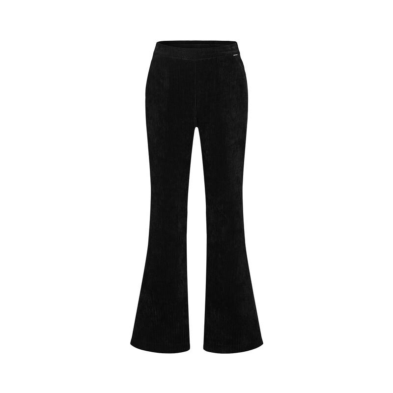 Jiuzi Annaco Elegant Commuter Chenille Micro-Flare Pants