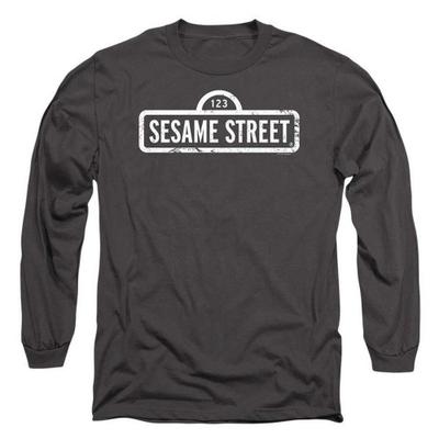 Sesame Street Unisex Adult One Colour Logo Long-Sleeved T-Shirt