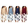 Damskie Zestawy 2-częściowe Plus Size Bez rękawów Dekolt V Top na ramiączkach i Spodnie Cropped w kwiaty Zestaw Letnie Stroje do wypoczynku