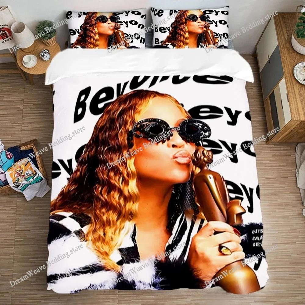 Queen Bed Comforter Sets Single Double Large Size Duvet Cover Set Bedding Decorations B-Beyonces Pillowcase Fashion Art Linen741