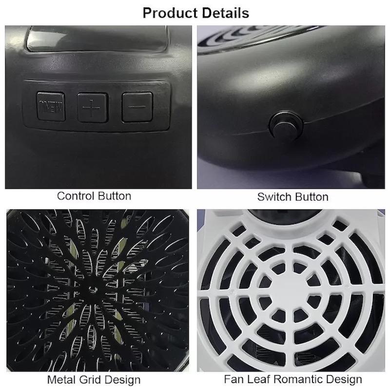 Portable 220v Mini Space Heater Wall-mounted Adjustable Constant Temperature Room Air Heater Timer Set Home Air Heater