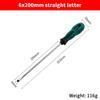 1 Piece Green Rubber Handle Magnetic Screwdriver Long Slotted  Screwdriver Installation And Disassembly Repair Tool