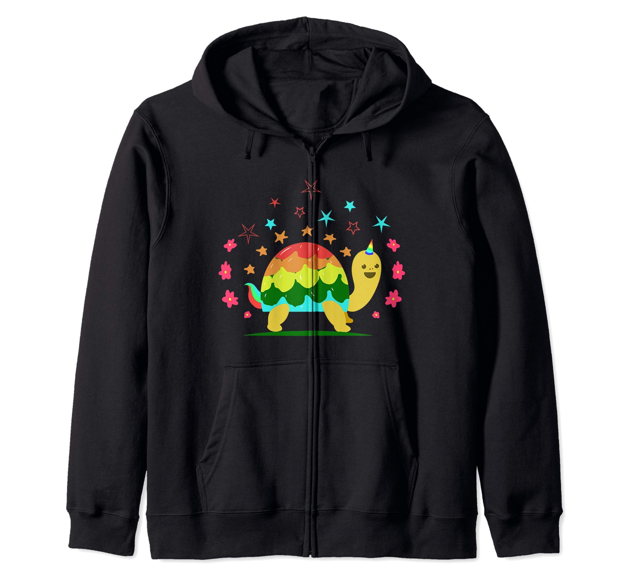 

Черепаха Единорог Черепахорог Радужная Черепаха с Рогом Юничерепаха Толстовка на молнии