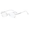 Reading Glasses Anti-blue Trimmed Starlight Rimless Ultra-light Glasses