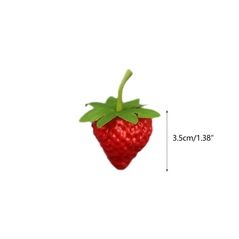 10 Pezzi Fragole Artificiali Realistiche Simulazioni Modello di Frutta Fragole Finte Oggetti di Scena per Esposizione Feste in Cucina Decorazioni per la Casa