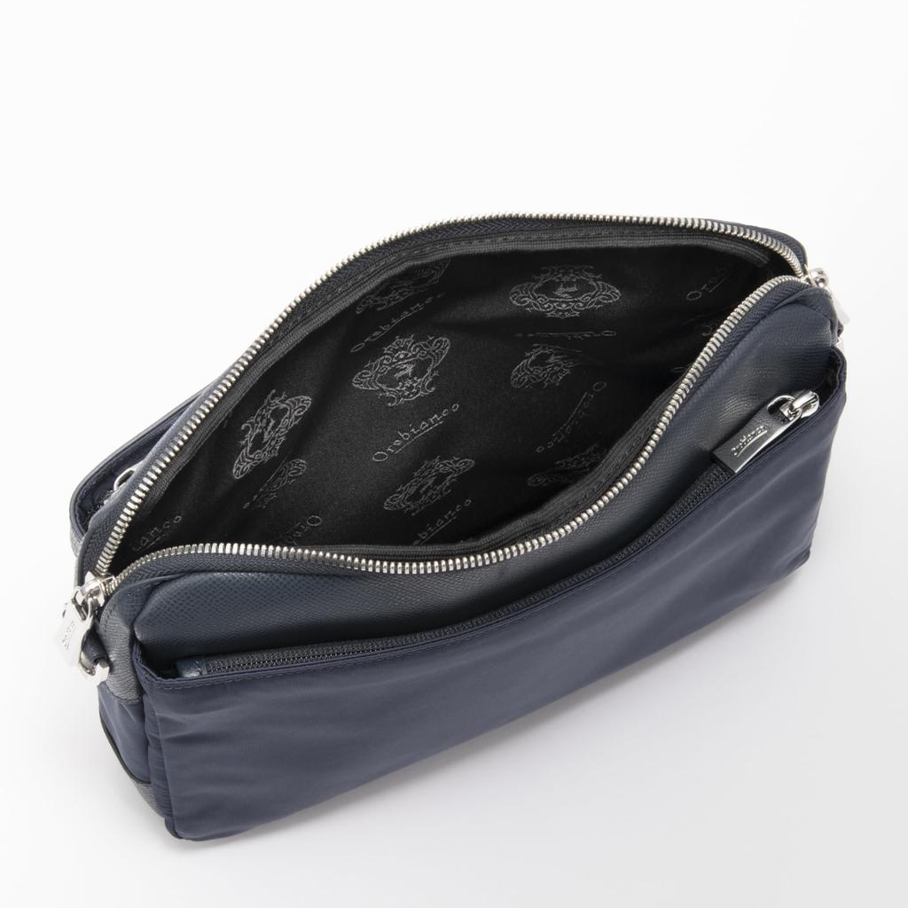 Orobianco Men's SOLO TE Shoulder Bag (Authentic), 4L Capacity, 560g, 2-Way, Horizontal Style, Detachable Shoulder Strap, No. 92952, Sea Blue