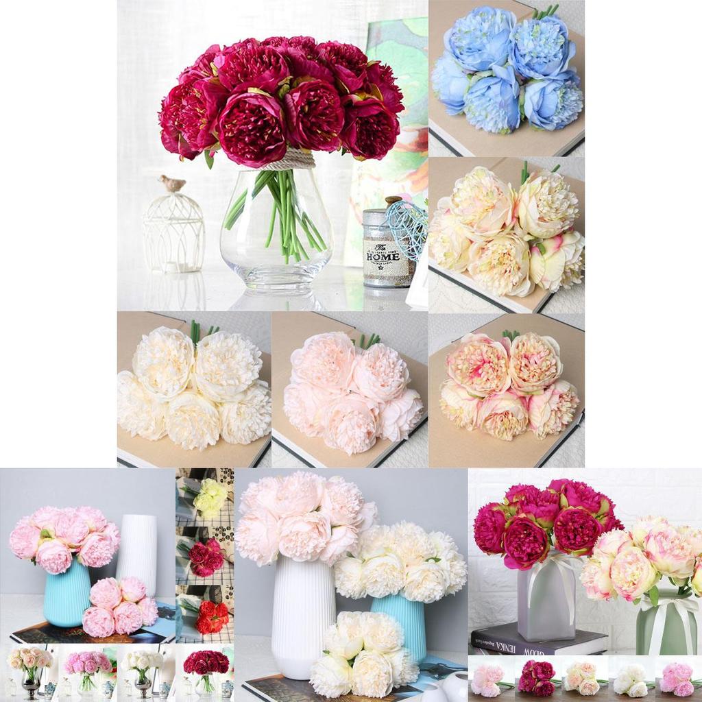 Elegant Artificial Silk Peony Flowers With High Realistic Appearance For Home And Wedding Decor
