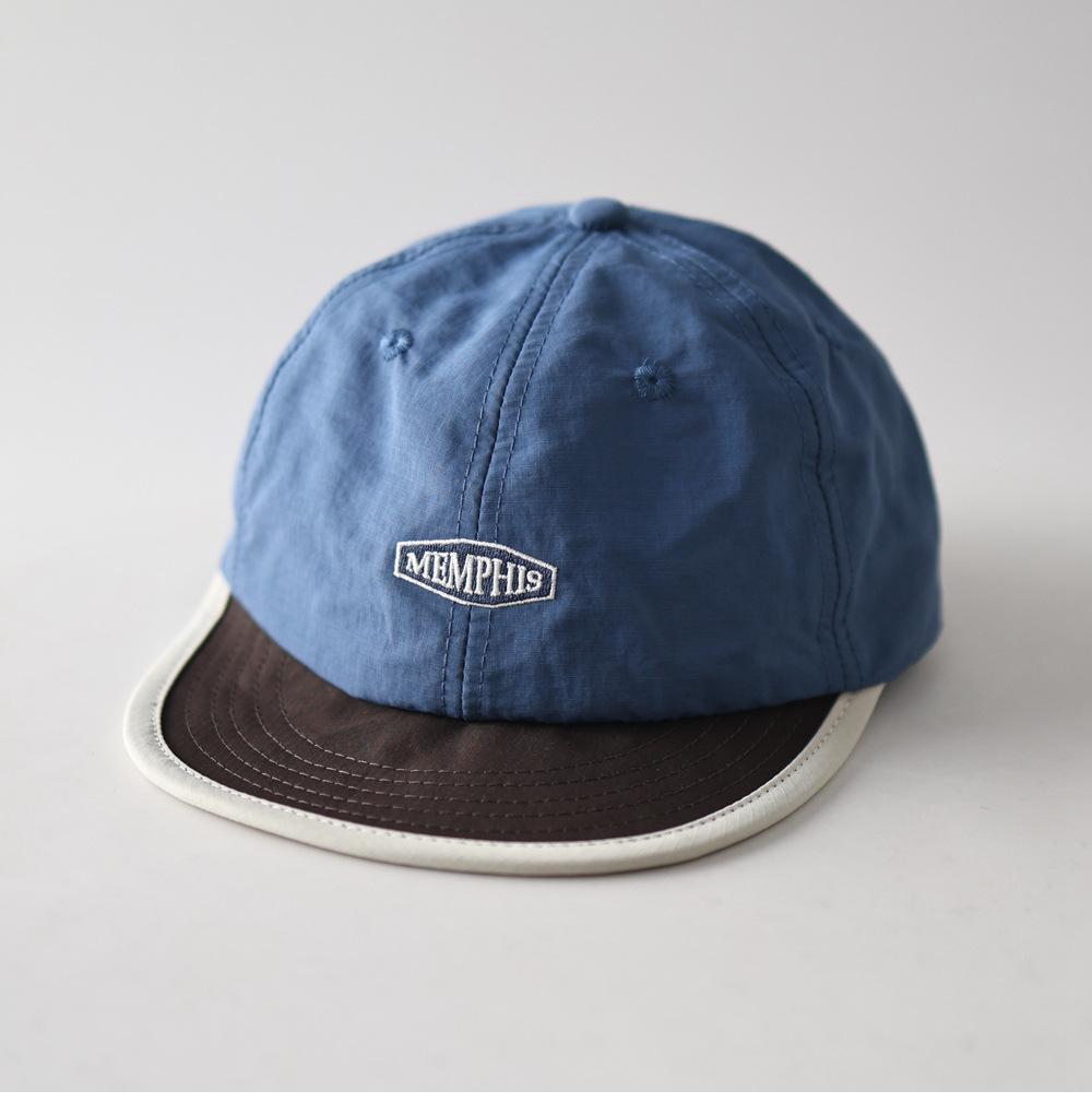 Fashion Hat Contrast color hemming Short brim color matching Embroidery letter Flat brim hat Men's and women's simple casual versatile niche baseball