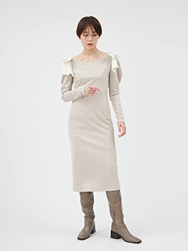 FRAY ID. Damen Taftband Enges Kleid FWFO224508 BEG 0