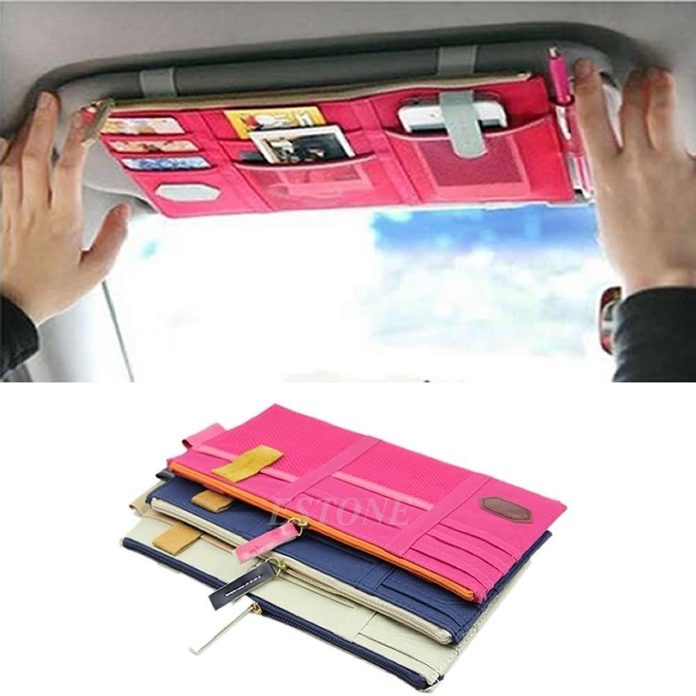 Sun Visor Point Pocket Documents Pouch Card Storage Holder In-Car Hanging Bag Sun Visor Point Pocket Documents Pouch Card Storage Holder In-Car Hanging Bag