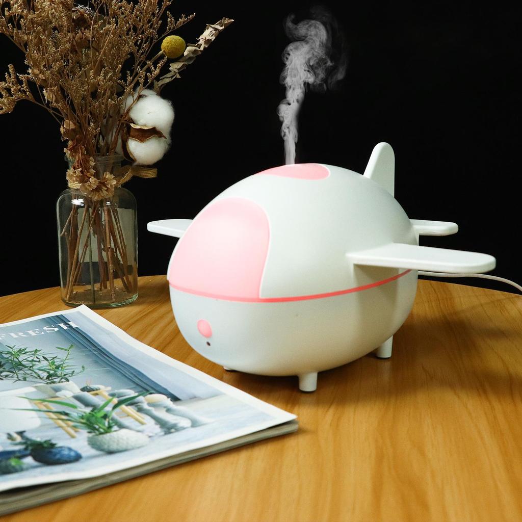 Hot Selling Imitation Airplane USB Humidifier & Ultrasonic Aromatherapy Atomizer with Remote Control & Atmosphere Lamp