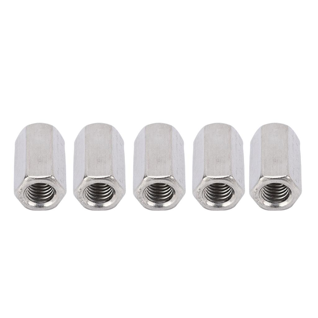 5PCS Metric Hex Coupling Nut M12 X 1.75 19 L35mm Stainless Steel Long Rod Coupling Hex Nut for Hanging