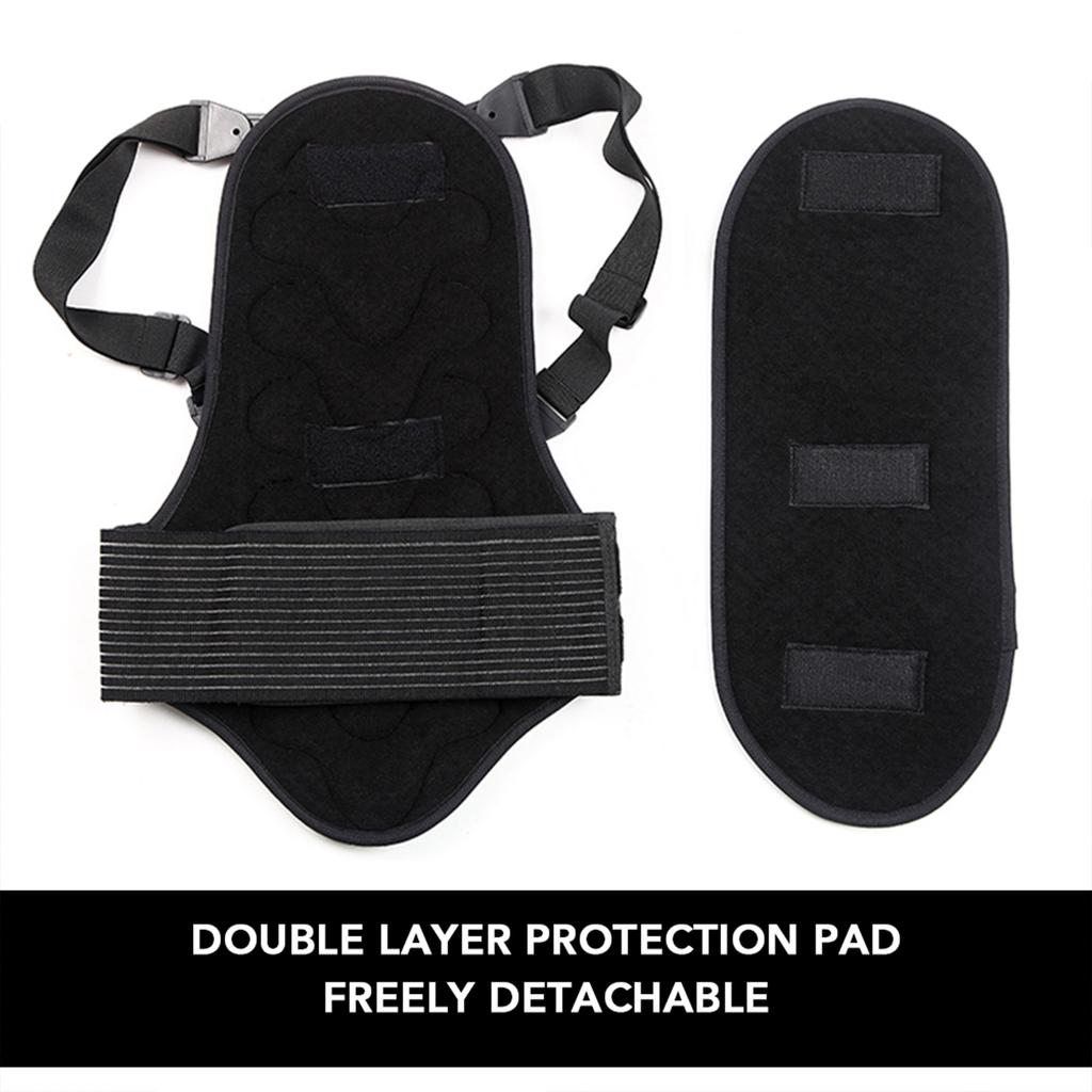 Motorcycle Back Protector Detachable Thick EVA Protection Back Pad Cushion for Motorcycling Mountain Biking Skating
