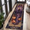 Halloween Runner Rug Abstract Pumpkin Skull Carpet Kitchen Anti-Slip Spider Web Printed Rugs For Living Room Home Decor