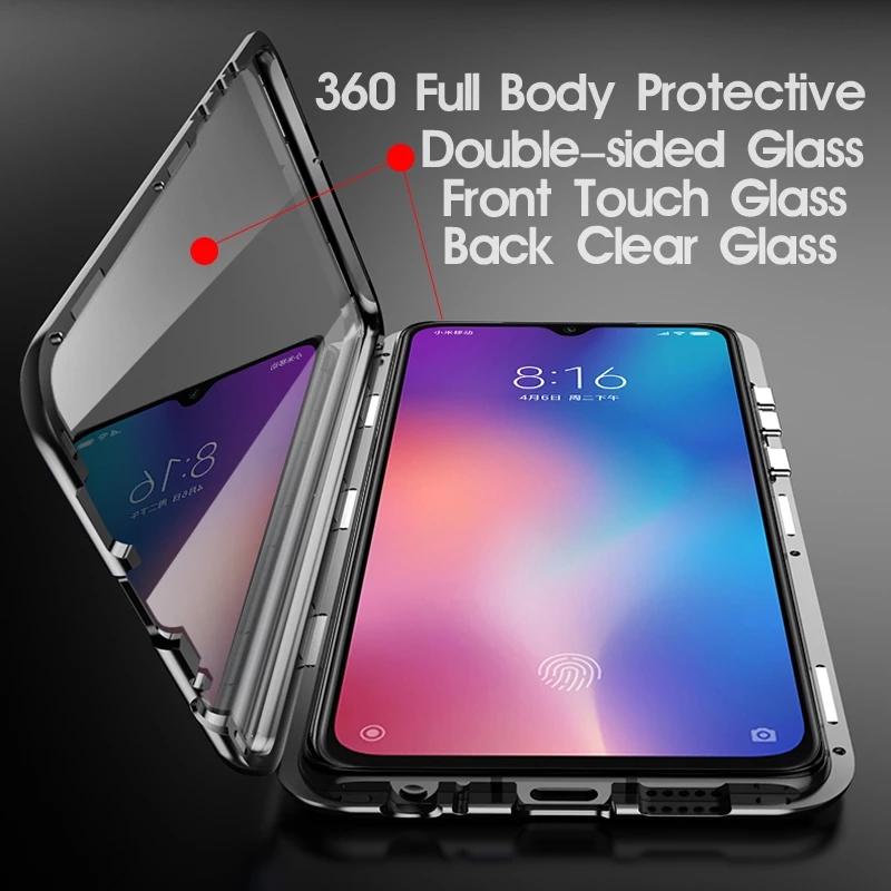 360° Plná ochrana Kovové Magnetické Pouzdro na Telefon Pro Samsung S25 Ultra S22 S23 S24 Ultra Plus A55 Oboustranný Skleněný Nárazník Kryt