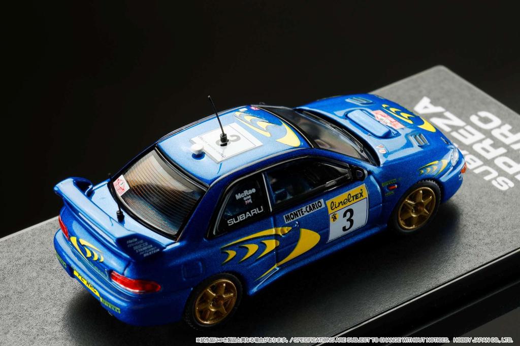 HobbyJAPAN Scale Subaru Impreza WRC 1997 1/64 #3 (Monte Carlo)