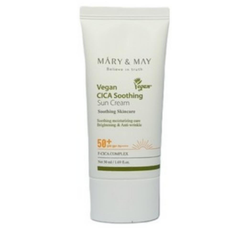 [MARY & MAY] Vegan Cica Soothing Sun Cream - 50ml (SPF50+ PA++++)