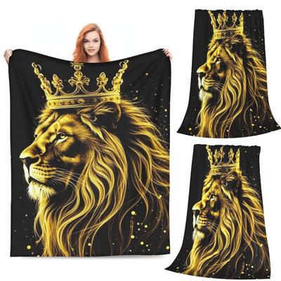 Löwe Bunt Malerei Decken Weich Warm Flanell Überwurf Decke Tagesdecke für Bett Wohnzimmer Picknick Reise Zuhause Sofa