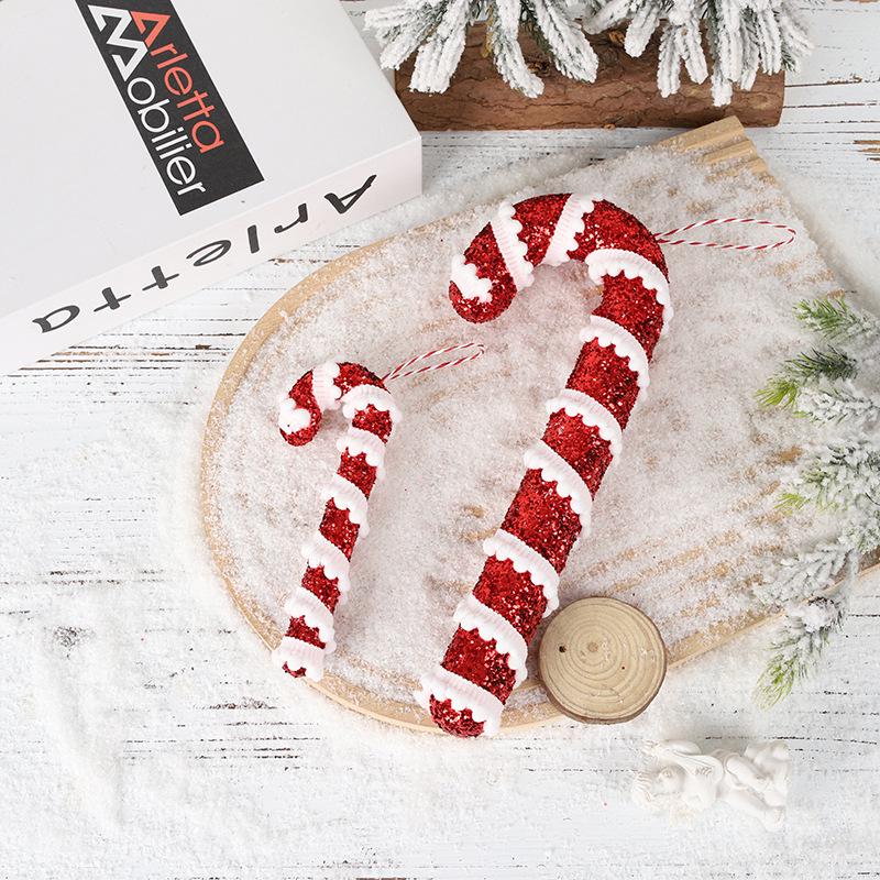 

Red and White Foam Candy Cane Christmas Tree Decoration 14cm Foam Cane - 5g червоний