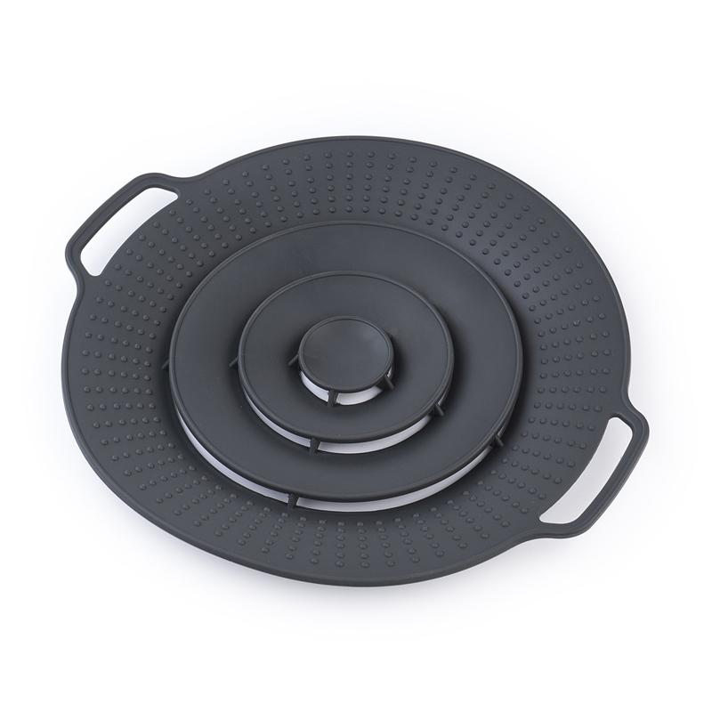 Universal 30cm Silicone Pot Lid Pot Cover Spill Stopper Lid Reusable Multifunctional Overflow Stopper Lid For Pans And Pots