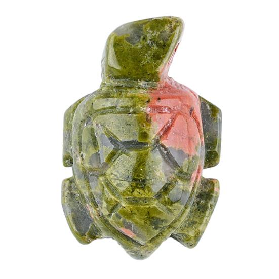Micro Landscape Turtle Ornament Hand-Carved Natural Stone Figurines Symbolizing Longevity Good Luck Statue for Fish Tank