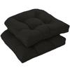 2Pcs/Set Low Back Wicker Chair Cushion Thicken Outdoor Furniture Garden Dining Patio Chair Cushion Seat Pad Backrest Cushion