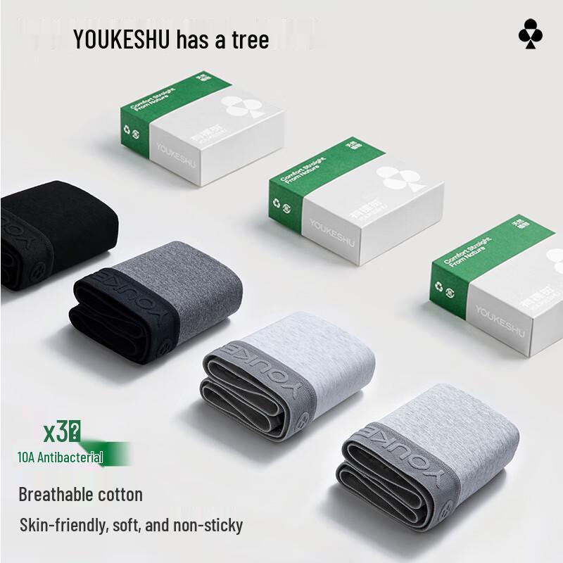 

Youkeshu Мужские антибактериальные боксеры-брифы из чистого хлопка 4XL