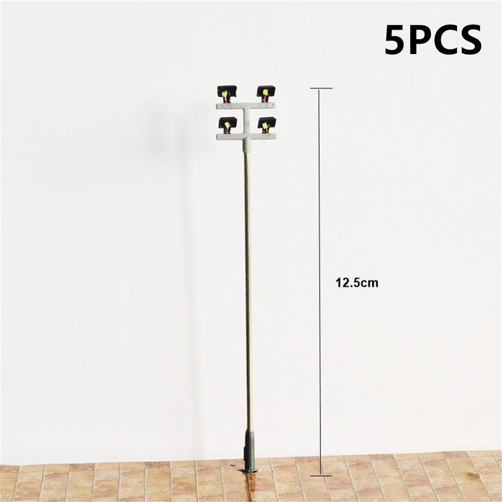 5Pcs/Set 1/100 Scale DC 3V Tower Lights Model Lights Layout Lamppost For Train/Garden/Playground/Stadium Model Lighting Tower