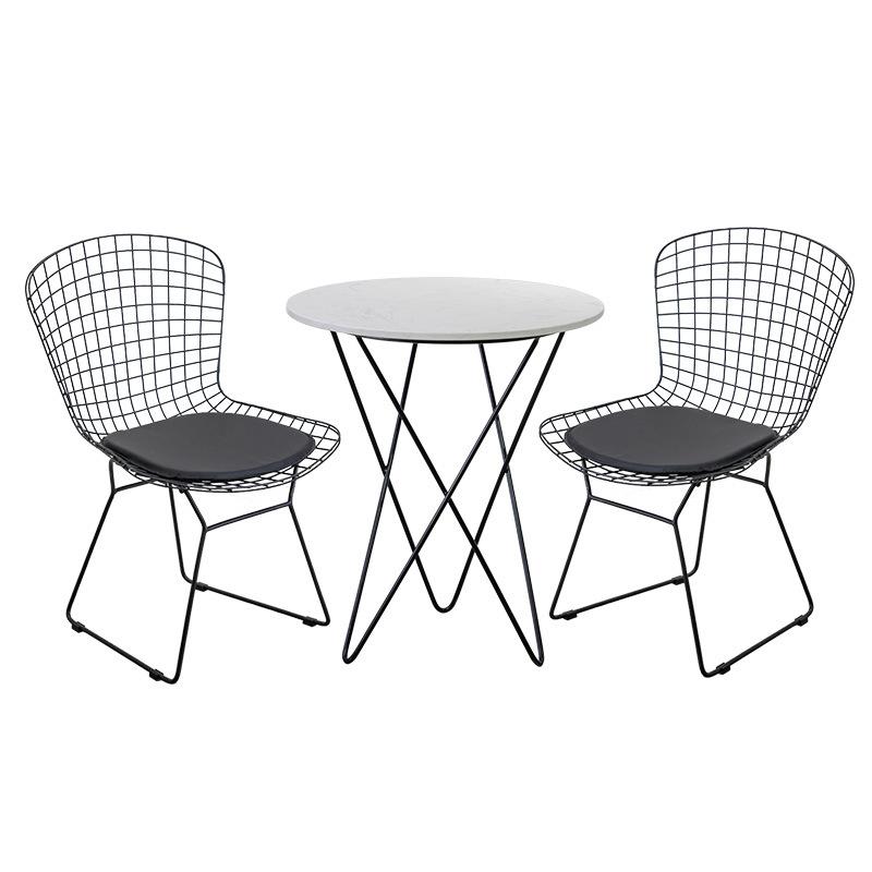 Nordic Net Red Chair Backrest Simple Makeup Computer Desk Chair Hollow Barbed Wire Ins Iron Art Home Dining Chair
