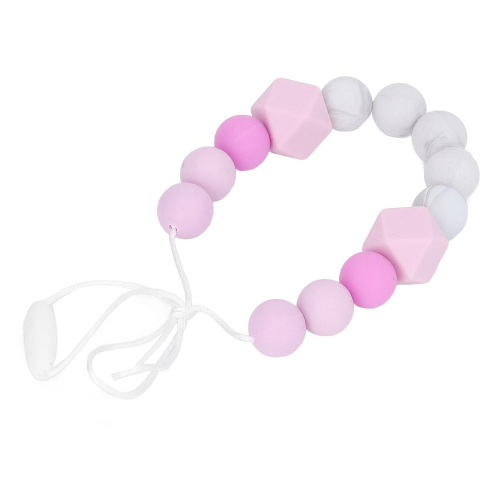 Baby Zahnkette Kleinkinder Exquisite Weiche Silikon Perlen Kauspielzeug Zahnkette für Zahnfleischmassage