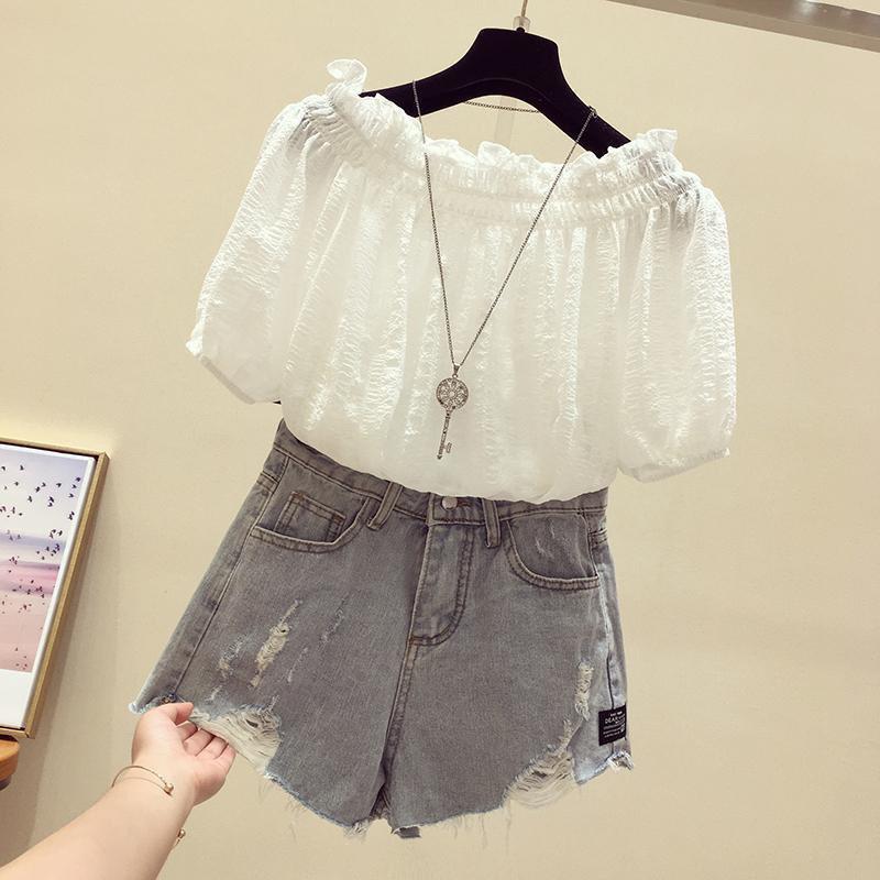 Women Blouse Summer Tops Solid Color Puff Sleeve O-Neck Tunic Female Shirts Loose Casual OL Work Blusas Oversized