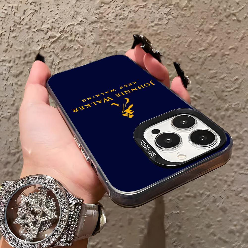 JohnnieS WalkerS Logo Phone Case For IPhone 17 Pro Max 16 Pro Max 15 14 13 11 12 Mini Xs X Xr 7 8 Plus Se Color Silver Cover