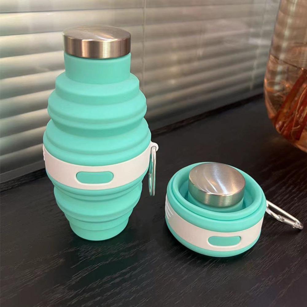 Retractable Hiking Cups Silicone Folding Drink Cups Collapsible Water Bottles  Travel Tools