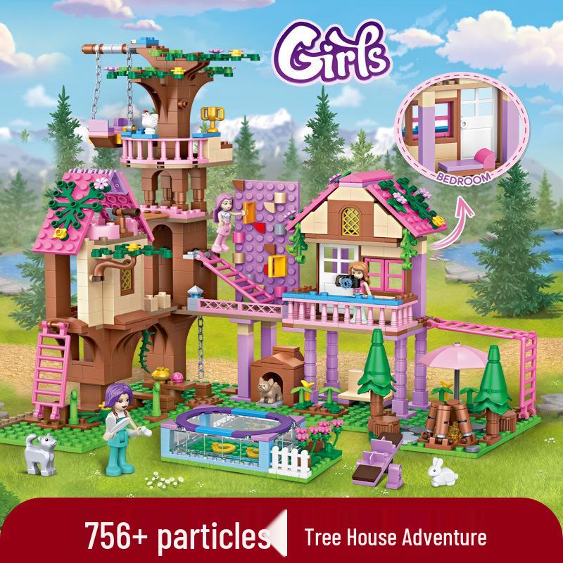 Princess Castle Treehouse Building Blocks - Compatible with Lego, Perfect for Girls