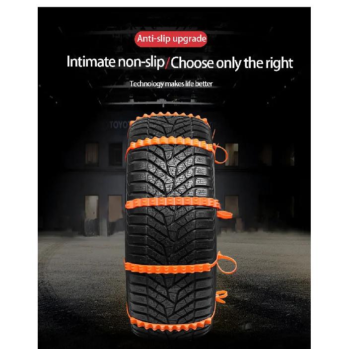 10Pcs Anti Skid Snow Chains Anti Slip Car Winter Tire Wheels Chains 2 3 Grooves for Winter Outdoor Snow Tire Emergency