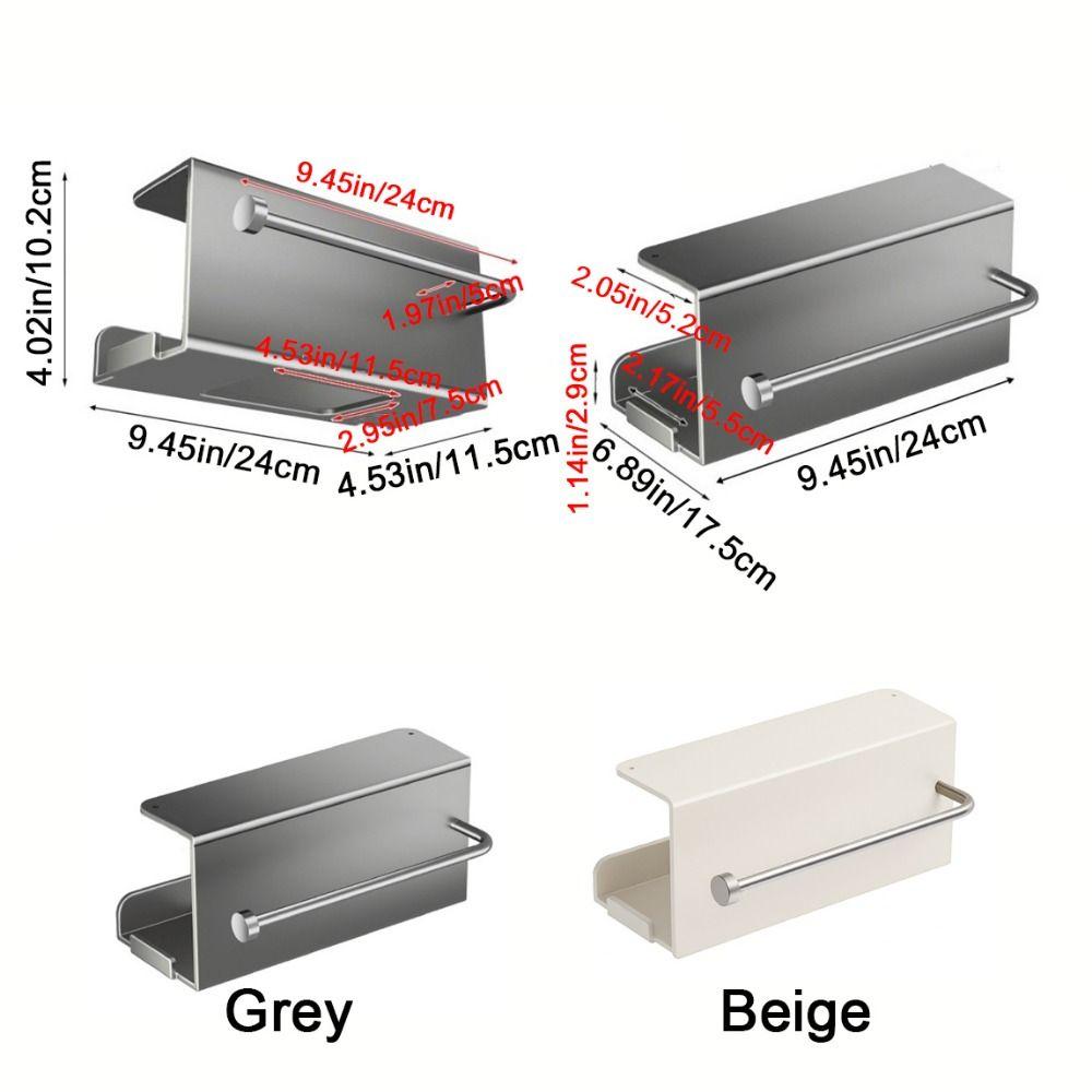 Carbon Steel Under Cabinet Paper Towel Holder Wall Mounted Roll Paper Holder Bathroom