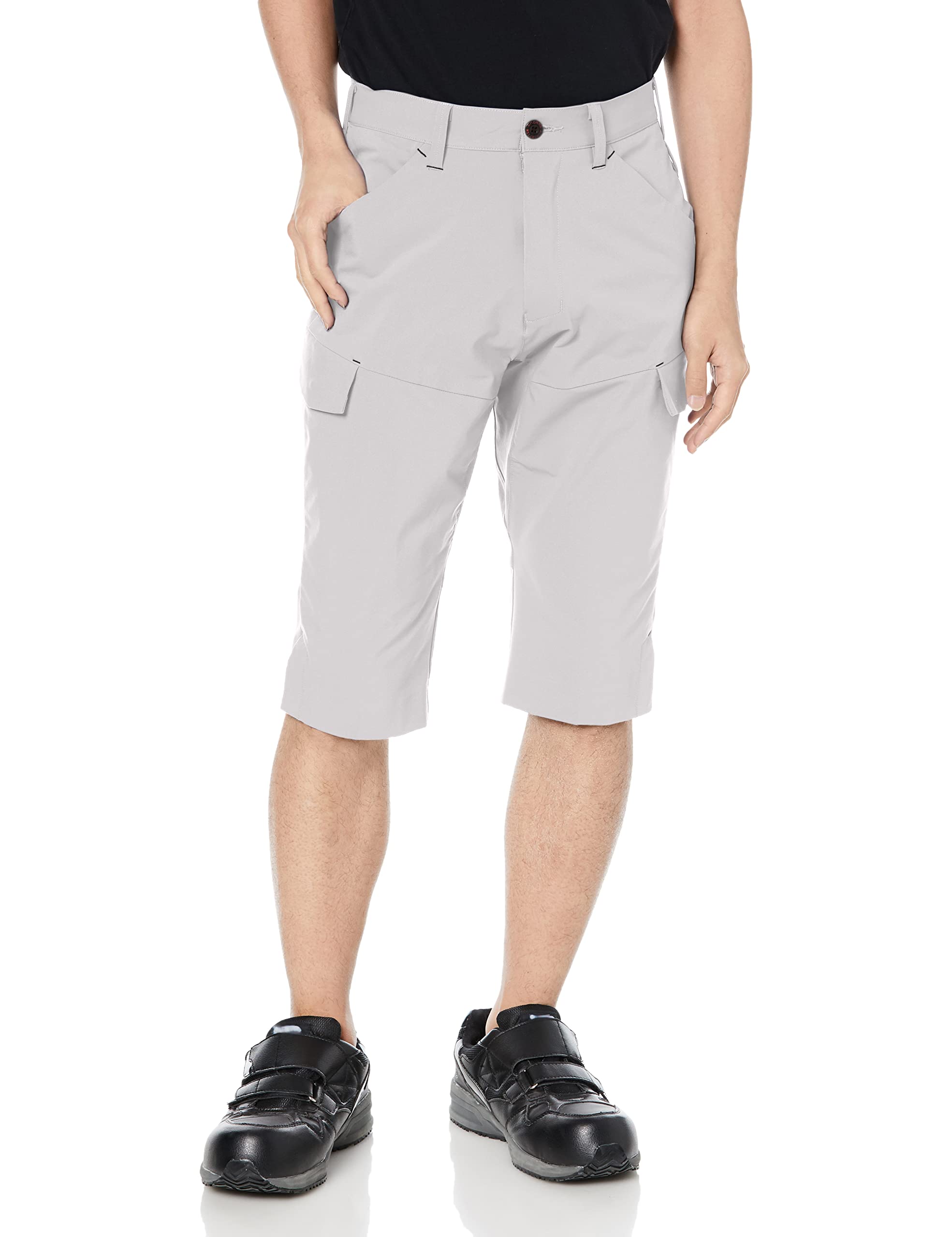

[CO-COS] A-9186 4-Way Stretch Half Cargo Pants, Silver, Size 3L