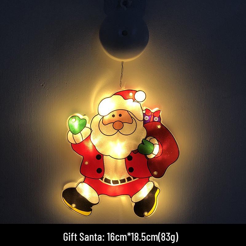 LED Christmas Tree Snowflake String Lights with Santa Claus Decoration