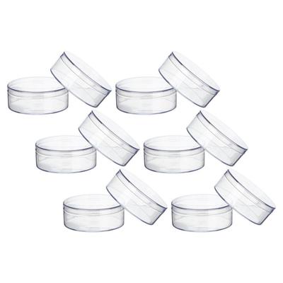 12Pcs Clear Round Candy Box Transparent Lids Small Storage Containers Wedding Party Favor Organizer Jewelry Beads 8Cm