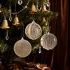 6/8PCS with Sequins Sparkling Golden Christmas Balls Foam Foam Xmas Spheres Pendant  Photo Prop