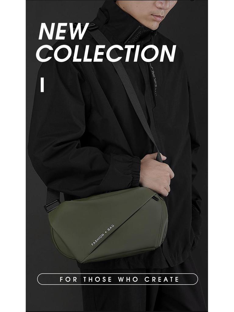 Leder Herren Crossbody Brusttasche im Hongkong-Stil