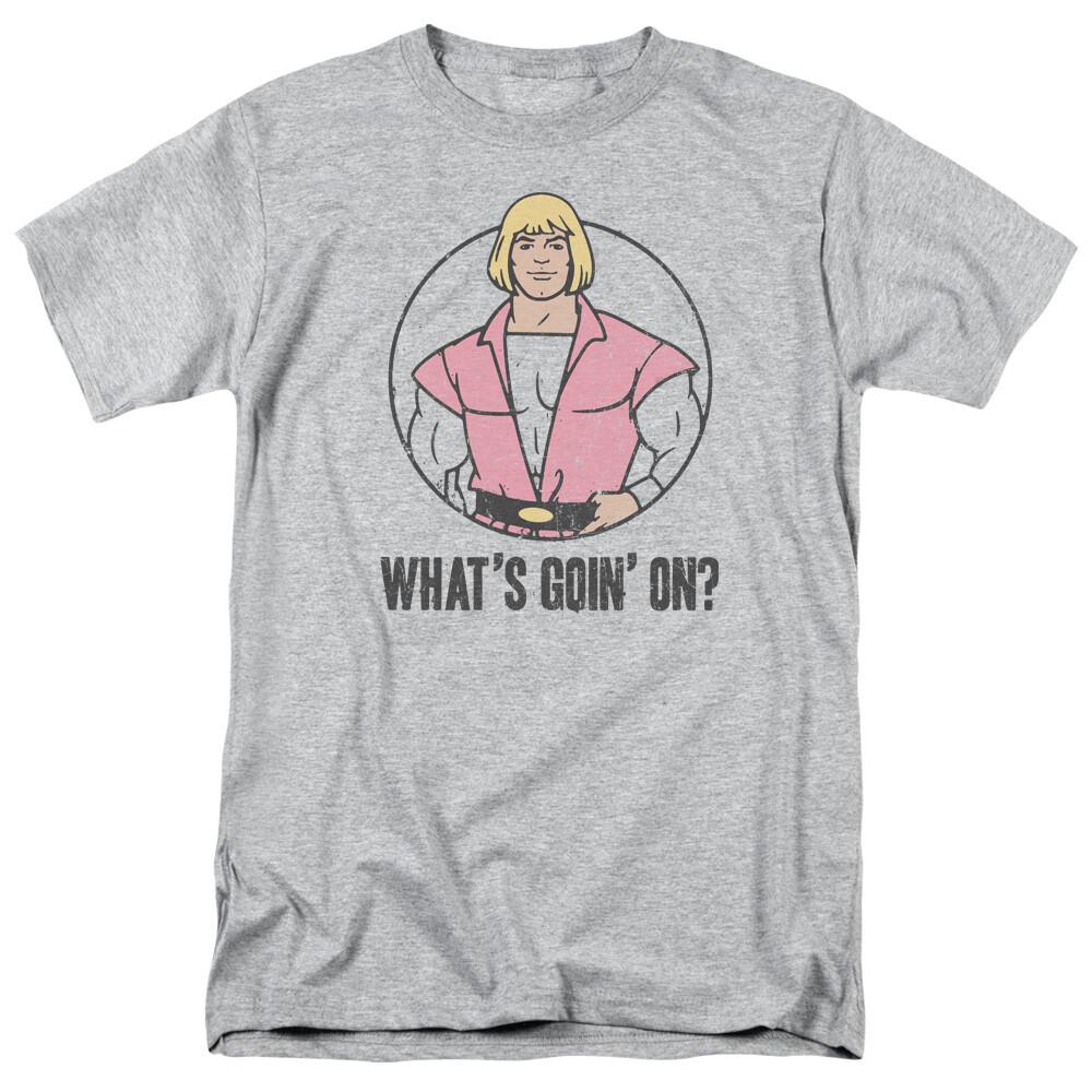 Masters of the Universe Whats Goin On T-shirt Mens Licensed Toons HeMan Gray XXL